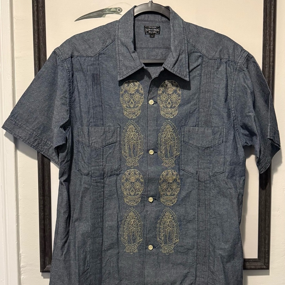 Schott NYC Sugar Skull and Virgin Mary Embroidery 💥RARE💥